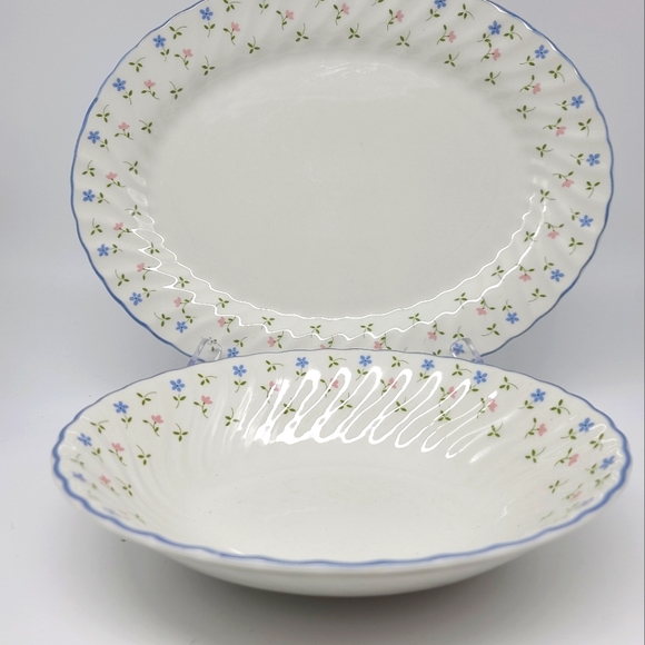 Johnson Brothers Melody Serving Set Platter and Salad Bowl - Picture 5 of 9